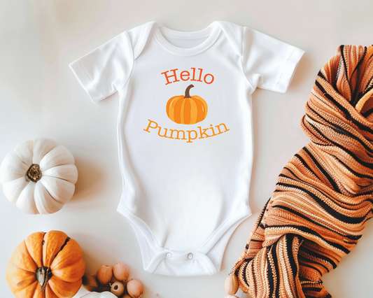 Hello Pumpkin | Cute Fall/Autumn Baby Onesie Bodysuit