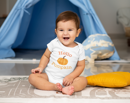 Hello Pumpkin | Cute Fall/Autumn Baby Onesie Bodysuit