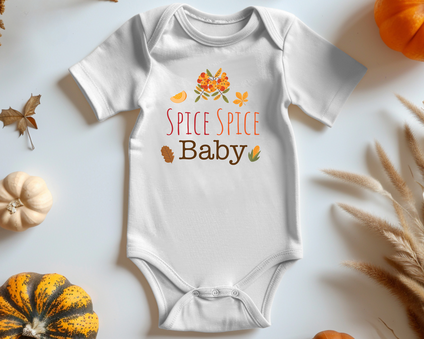 Spice Spice Baby | Cute Fall/Autumn Baby Onesie Bodysuit minimunchkinclothingco