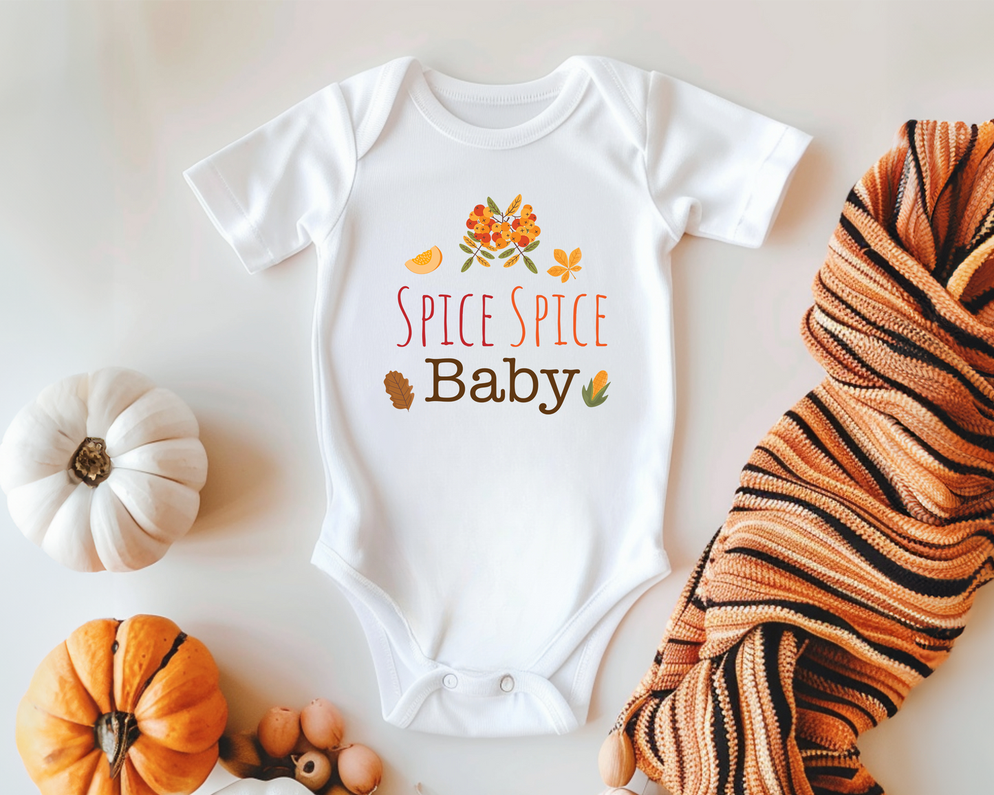 Spice Spice Baby | Cute Fall/Autumn Baby Onesie Bodysuit minimunchkinclothingco