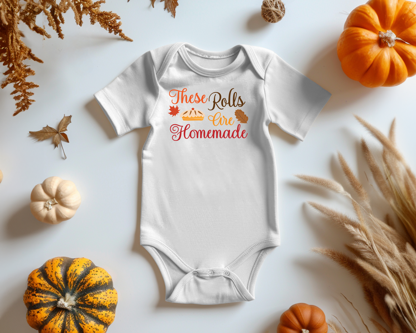 These Rolls Are Homemade | Funny Fall/Autumn Baby Onesie Bodysuit