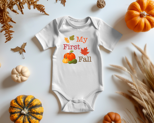 My First Fall | Cute Fall/Autumn Baby Onesie Bodysuit minimunchkinclothingco