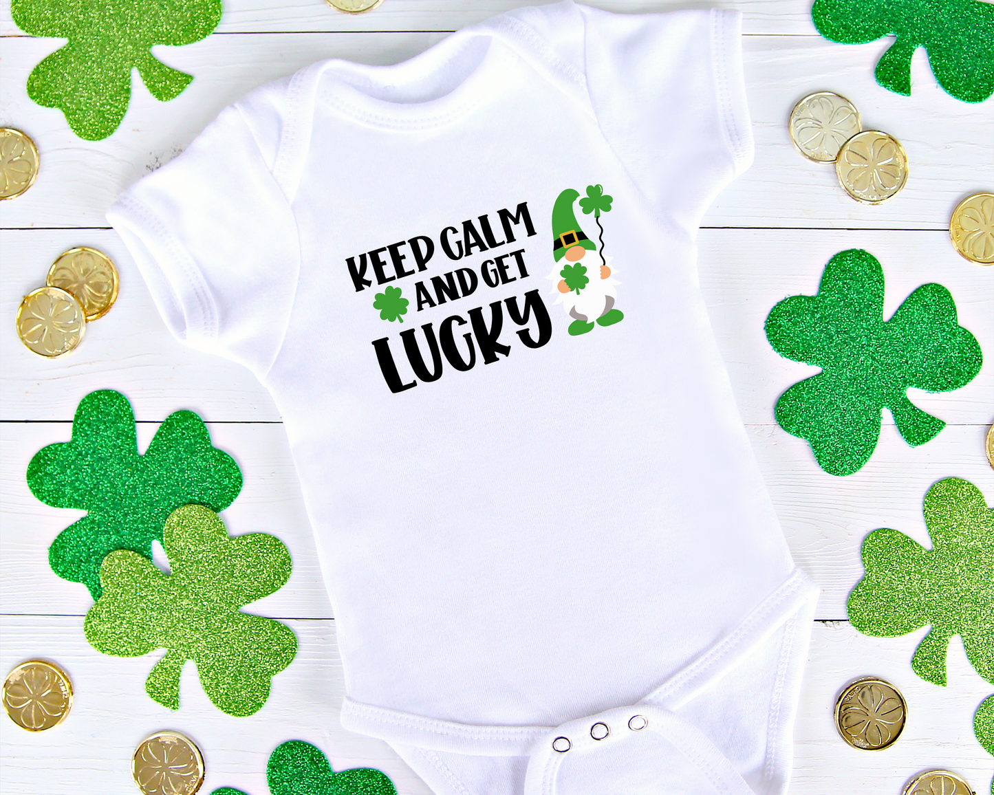 Keep Calm & Get Lucky - St. Patrick's Day Onesie® | Holiday Bodysuit