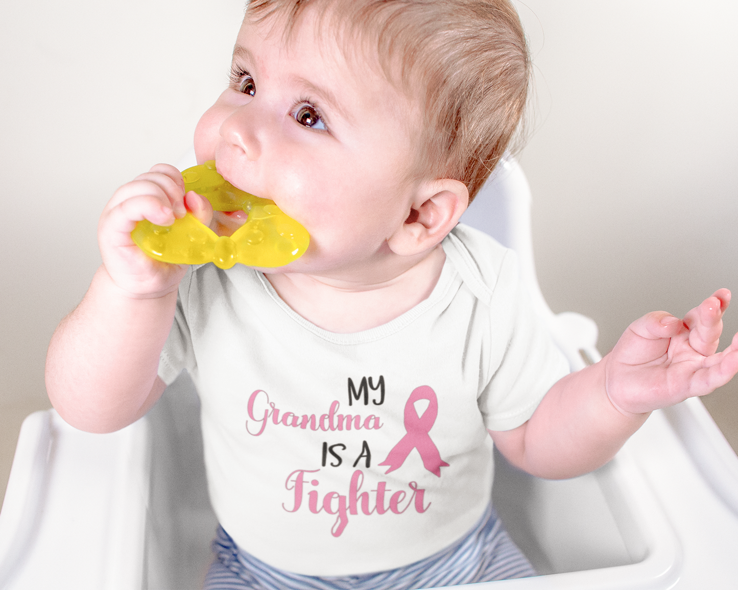 My [Family Member] is a Fighter Breast Cancer Support Infant Bodysuit Onesie®