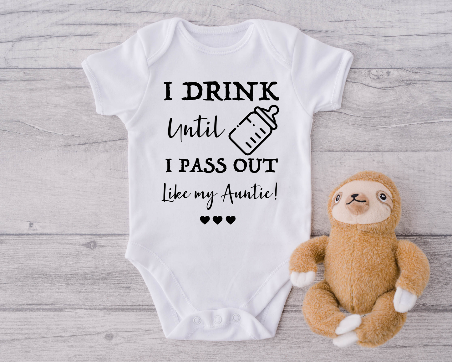 I Drink till I Pass Out Like My Auntie | Funny Baby Onesie® Bodysuit